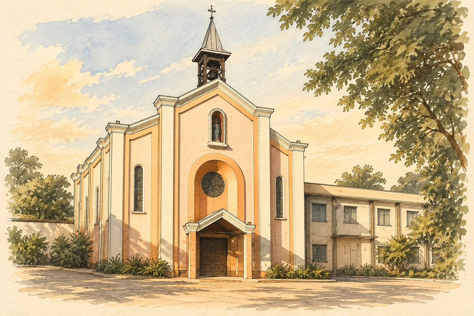 Perspectiva artística da Igreja Rainha dos Apóstolos